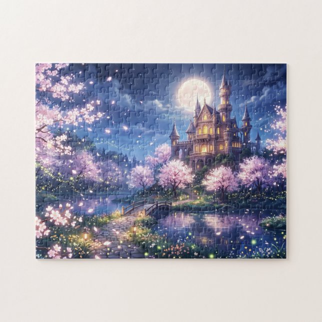 Fantasiestadt und Schloss Puzzle (Horizontal)