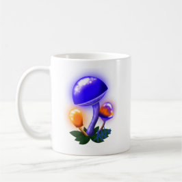Fantasievoll weiß tapperling Orange & Blue Pilz Kaffeetasse