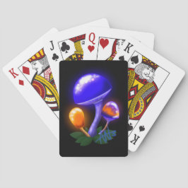 Fantasievoll weiß tapperling Orange & Blue Pilz Spielkarten