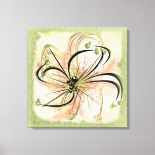 Fantasievolle Blume Leinwanddruck