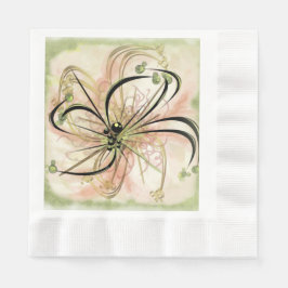 Fantasievolle Blume Serviette