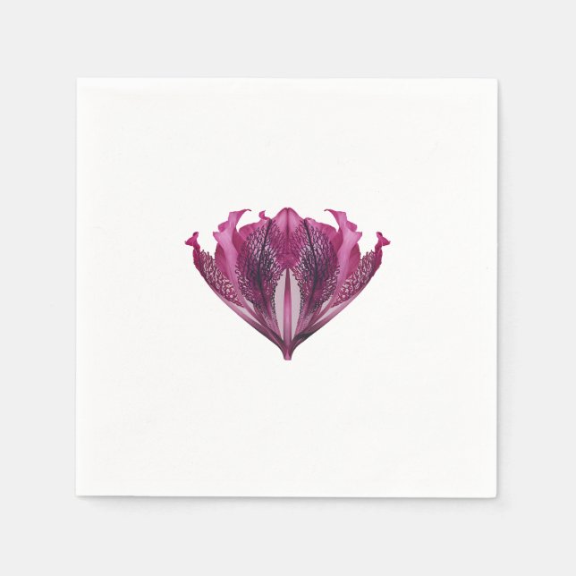 Fantasievolle Blume Serviette (Vorderseite)