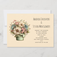 Fantasievolle Blumen in einem Pflanzkübel Hochzeit