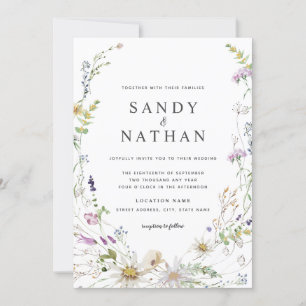 Fantasievolle Botanische Hochzeitseinladung mit Wi Einladung