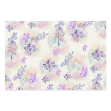 Fantasievolle botanische Pastell-Verpackungspapier