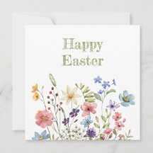 Fantasievolle Bunte Wildblumenblüte Frohe Ostern