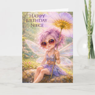 Fantasievolle Feen-Löwenzahn-Nichte Alles Gute zum Karte