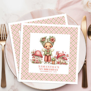 Fantasievolle Feen-Papier-Servietten Rosa Blumen P Serviette