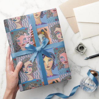Fantasievolle Frauen Geschenkpapier