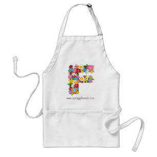 Fantasievolle Frühlingsblumen Blumen Monogramm Sch Schürze