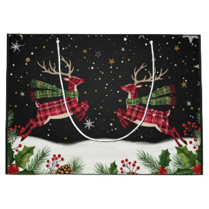 Fantasievolle Geschenktasche mit großem Hirsch Große Geschenktüte