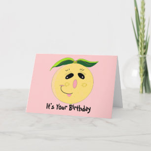 Fantasievolle Grapefruit-Geburtstag Karte