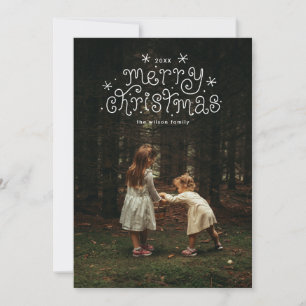 Fantasievolle handgeschriebene Frohe Weihnachten S