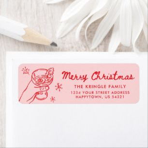 Fantasievolle handgezeichnete Weihnachts-Rücksende