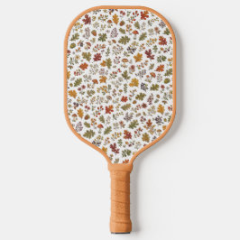 Fantasievolle Herbstblätter Pilz Wald Muster Pickleball Schläger