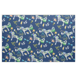 Fantasievolle Hörner und Libellen Stoff