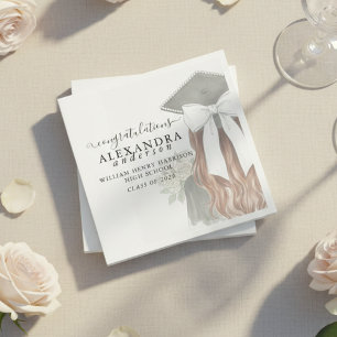 Fantasievolle Kalligrafie-Abschluss-Schleife Serviette