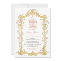 Fantasievolle Karussell-Baby-Shower-Einladung