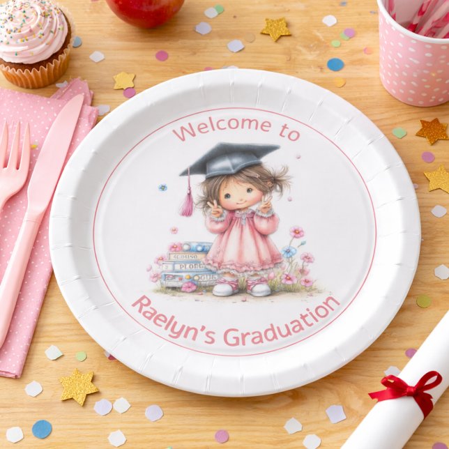 Fantasievolle Kindergarten-Abschlussfeier  Pappteller (Von Creator hochgeladen)
