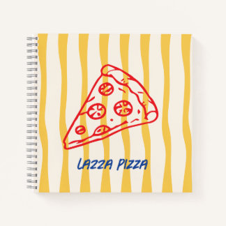 Fantasievolle Kritzel-Pizza-Geschäftskarte Notizbuch