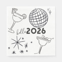 Fantasievolle Kritzeleien Hallo 2026 Neujahr Gold
