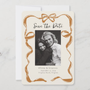 Fantasievolle Kupfer-Foto-Bogen Save-the-Date Save The Date