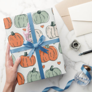 Fantasievolle Kürbismuster-Wrapierpapier Geschenkpapier