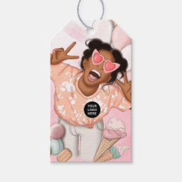 Fantasievolle Lebensmittel-Catering-Dame-Geschenka Geschenkanhänger