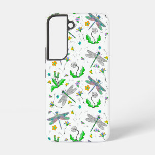 Fantasievolle Libellen und Löwenzahn Handgezeichne Samsung Galaxy Hülle