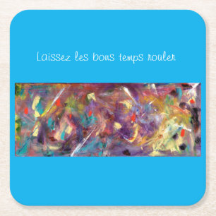 Fantasievolle Mardi Gras quadratische Papier-Coast Rechteckiger Pappuntersetzer