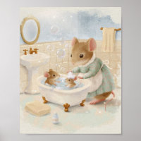 Fantasievolle Mäuse Storybook Kinder Poster