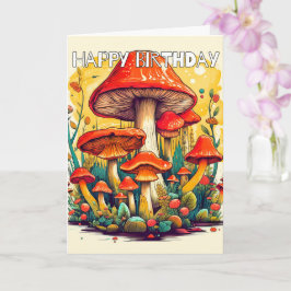 Fantasievolle Pilze, die Wälder zerstören Karte