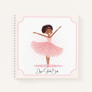 Fantasievolle rosa Balletttänzerin Notizbuch