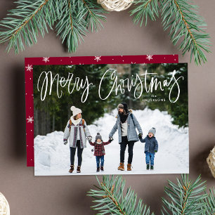 Fantasievolle Schrift Burgunder Frohe Weihnachten