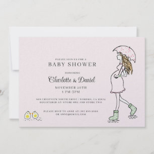Fantasievolle schwangere Mutter Baby Shower Einladung