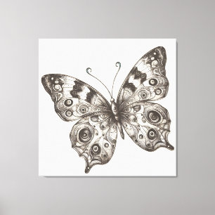 Fantasievolle Skizze Butterfly Leinwand Kunst