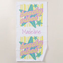 Fantasievolle Strand Muscheln Strandtuch