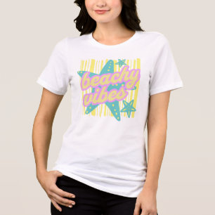 Fantasievolle Strandmuscheln Tri-Blend Shirt