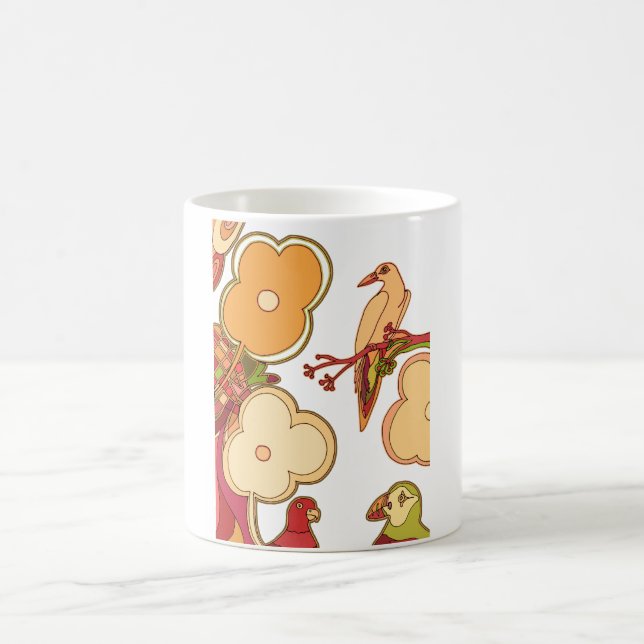 Fantasievolle Vögel Tasse (Mittel)