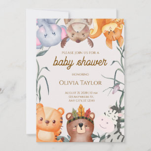 Fantasievolle Wasserfarben-Baby-Shower-Einladung Einladung