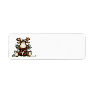 Fantasievolle Weihnachtsadressetiketten