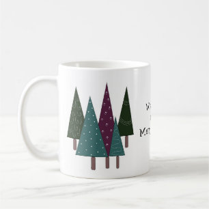 Fantasievolle Weihnachtsbäume Tasse
