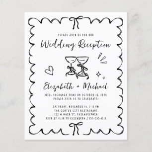 Fantasievolle wellenförmige Rahmen-Hochzeitsempfan