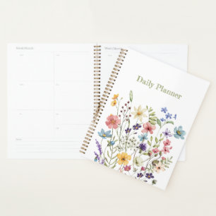 Fantasievolle Wildblumenblüte Farbige Frühlingszei Planer