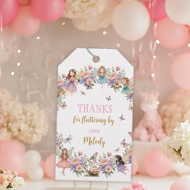 Fantasievoller Blumenfee-Garten-Geburtstag Geschenkanhänger (Von Creator hochgeladen)