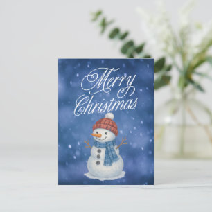 Fantasievoller Schneemann Frohe Weihnachten