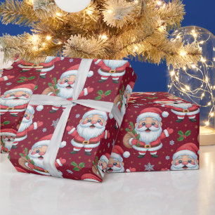 Fantasievoller Weihnachtsmann Geschenkpapier