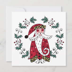 Fantasievoller Weihnachtsmann-Weihnachtskarte