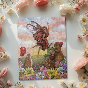 Fantasievoller Wildblumen-Fee Abschied von den Tie Puzzle