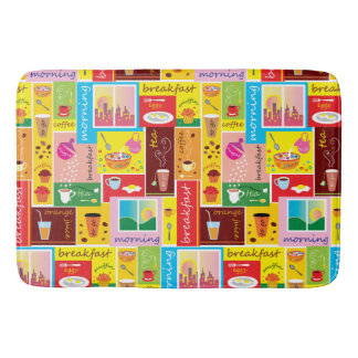 Fantasievolles Frühstücksmuster Badematte